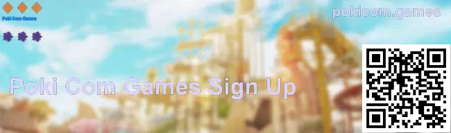 Poki Com Games registration screen illustration for pokicom.games